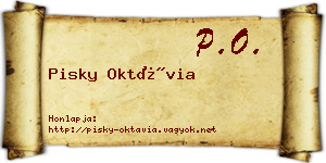 Pisky Oktávia névjegykártya
